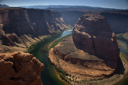 The Colorado River winding through Horseshoe Bend